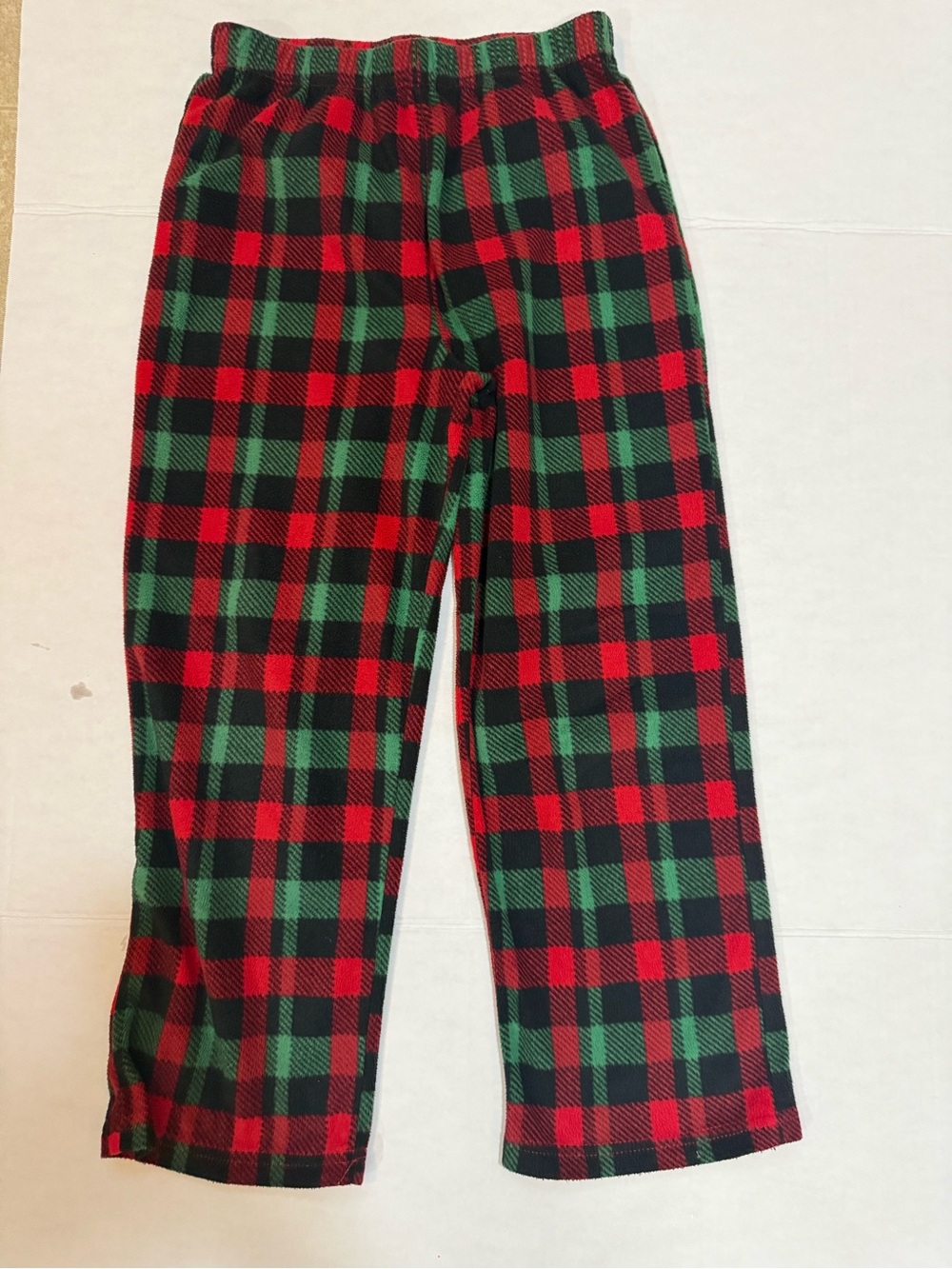 Cuddl Duds Red and Green Plaid Fleece Pajama Pants